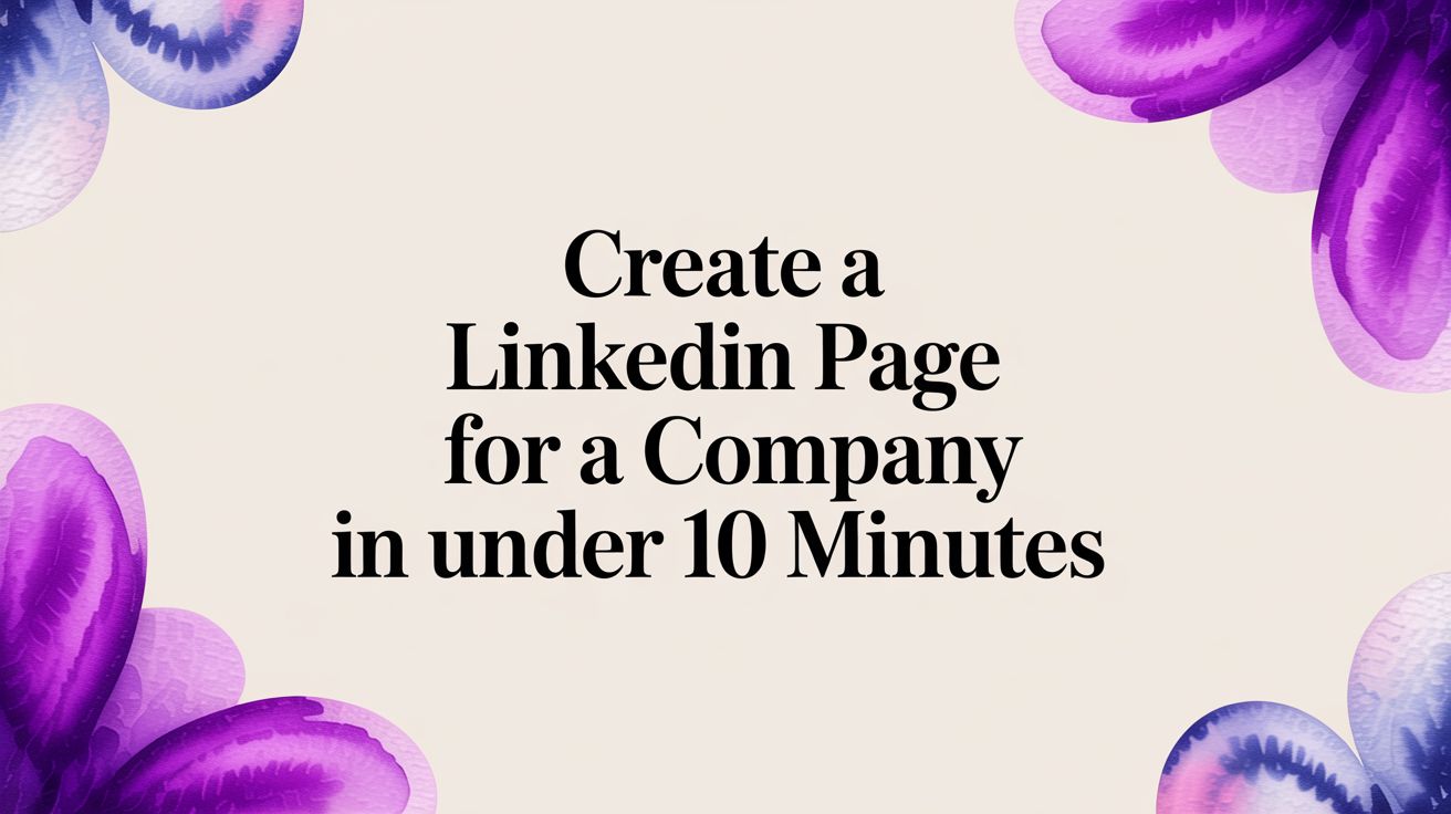 How to Create a LinkedIn Page for a Company in Under 10 Minutes