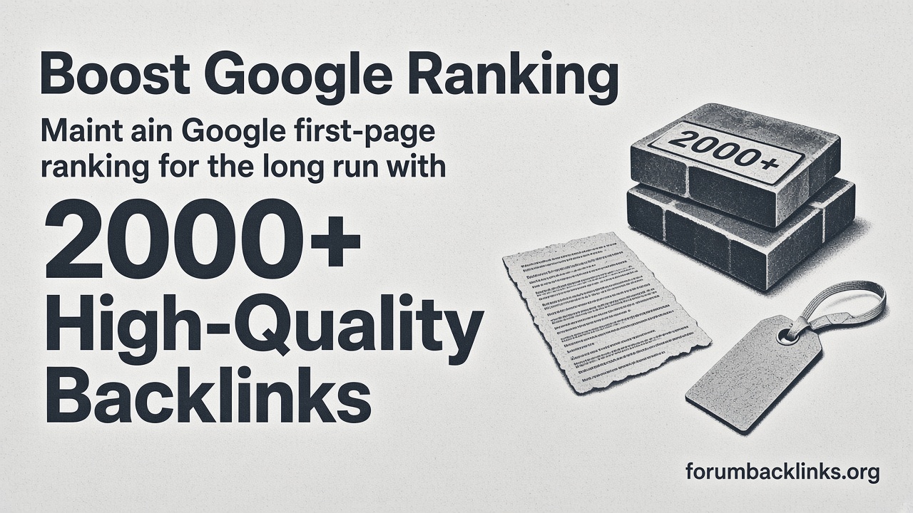 Monthly Off Page SEO Service With | Forum Backlinks