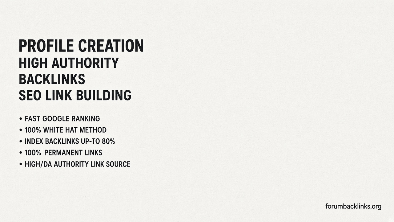 High Authority Contextual Dofollow | Forum Backlinks