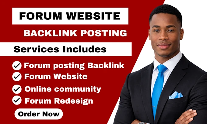 high da, DR niche relevant forum backlinks service with manual forum posting for SEO