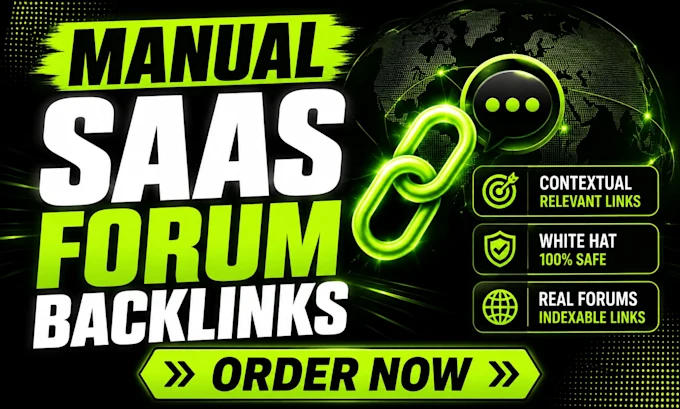 manual saas forum backlinks service from real niche communities