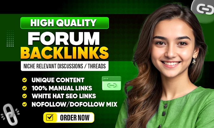 manual dofollow nofollow niche relevant forum backlinks service