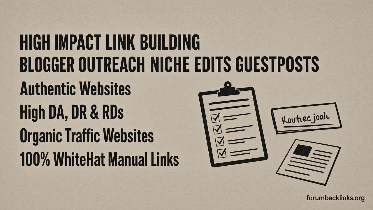 High Quality Contextual Seo Dofollow | Forum Backlinks