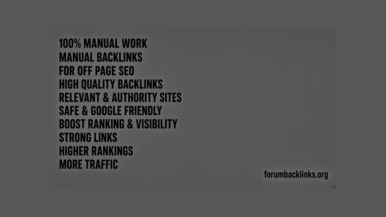 Monthly Off Page SEO Service Using | Forum Backlinks