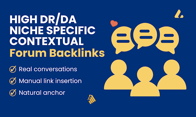 manual placement high da DR niche forum SEO backlinks service