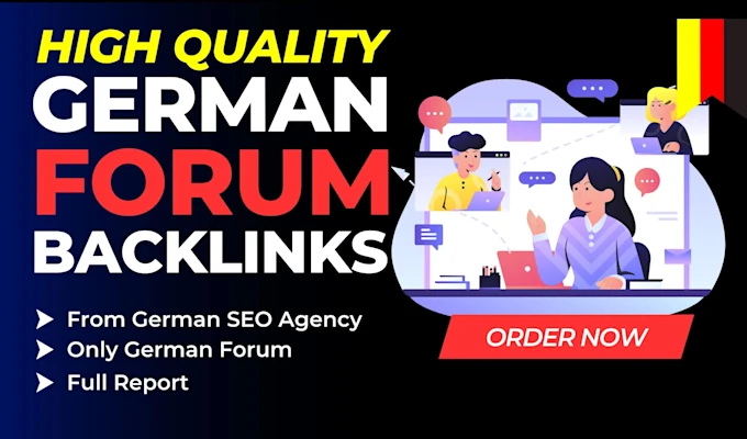 SEO german backlinks service from forum comments, german linkbuilding