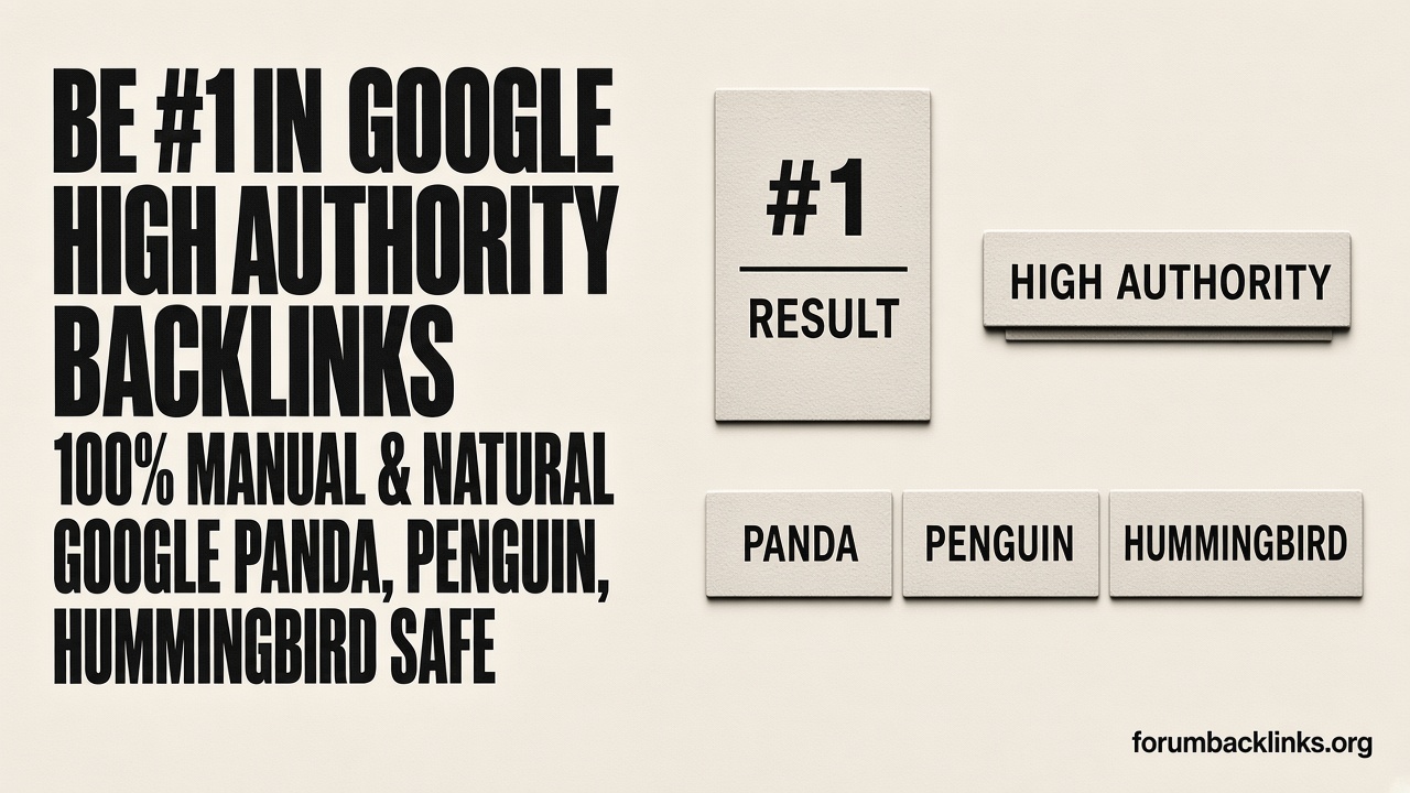 Killer Off Page SEO Backlinks With High | Forum Backlinks