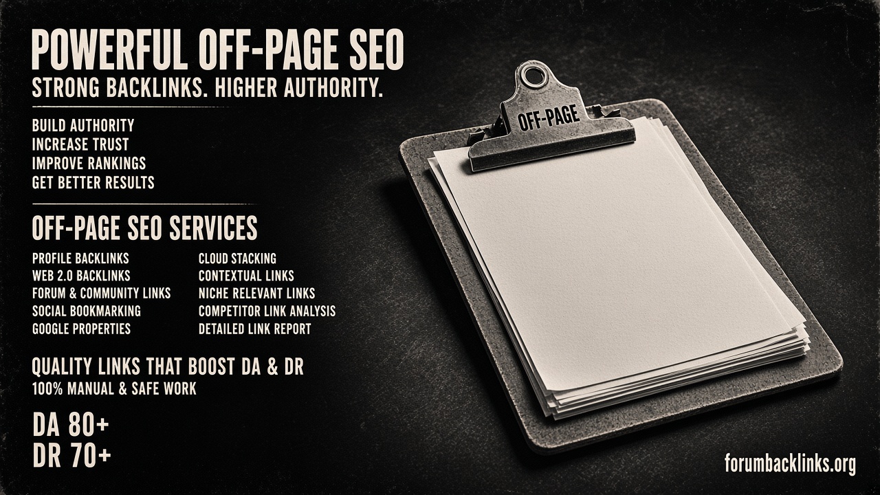 White Hat High Authority SEO Backlinks | Forum Backlinks