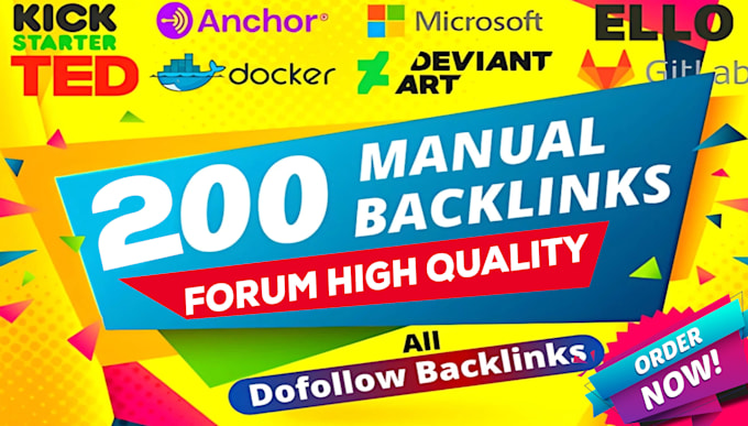 200 powerful and permanent forum backlinks service