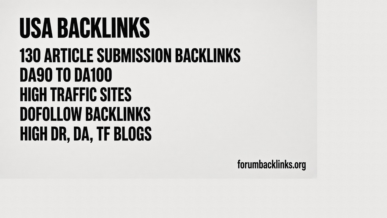 A Complete Monthly SEO Service With | Forum Backlinks